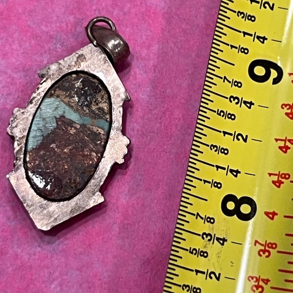 1970s turquoise pendant - Picture 6 of 7